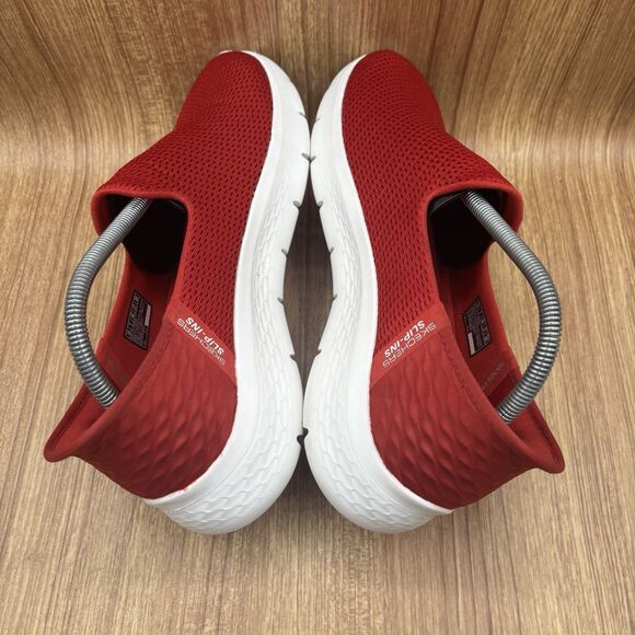 Skechers Womens Go Walk Flex 124963 Red Slip-Ins Memory Foam Sneakers Size 10 - Picture 5 of 8